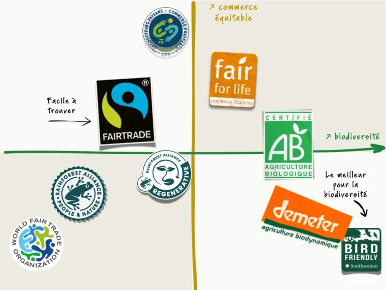 Illustration labels du café