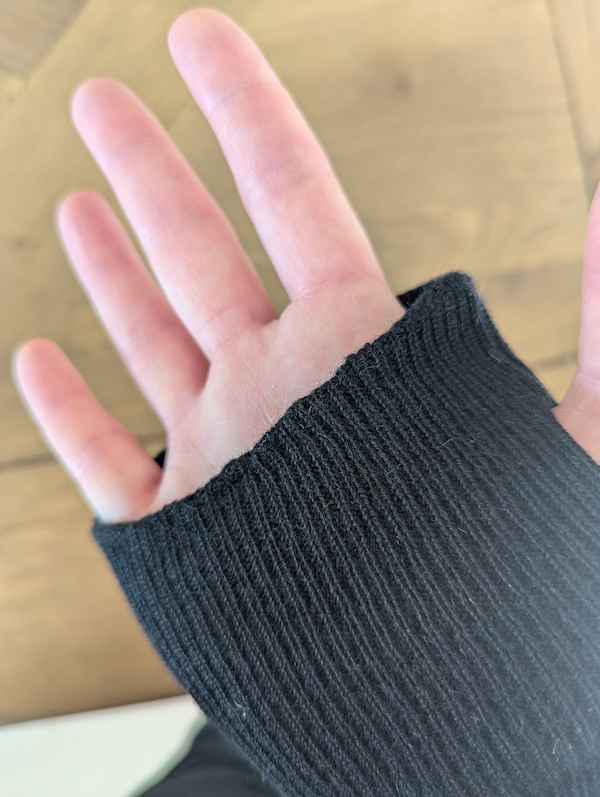 Manche pull après réparation